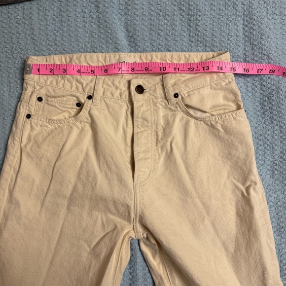 ba&sh Ruth Off White Straight Leg Jeans - Women’s 6 - Picture 12 of 14